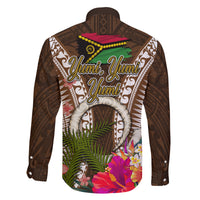 Vanuatu Selebretem 44th Indipendens Dei Family Matching Mermaid Dress and Hawaiian Shirt Yumi Pig Tusk and Namele Fern LT03 - Polynesian Pride