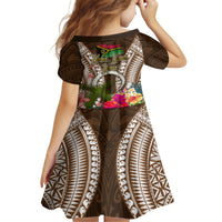 Vanuatu Selebretem 44th Indipendens Dei Family Matching Summer Maxi Dress and Hawaiian Shirt Yumi Pig Tusk and Namele Fern LT03 - Polynesian Pride