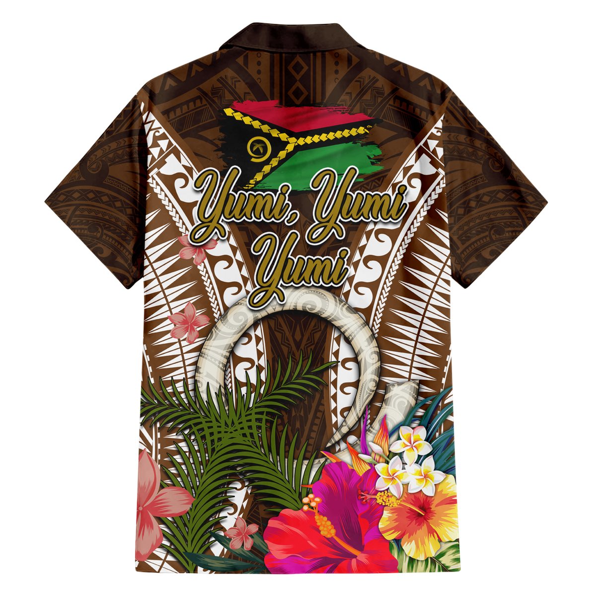 Vanuatu Selebretem 44th Indipendens Dei Hawaiian Shirt Yumi Pig Tusk and Namele Fern LT03 - Polynesian Pride