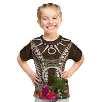 Vanuatu Selebretem 44th Indipendens Dei Kid T Shirt Yumi Pig Tusk and Namele Fern