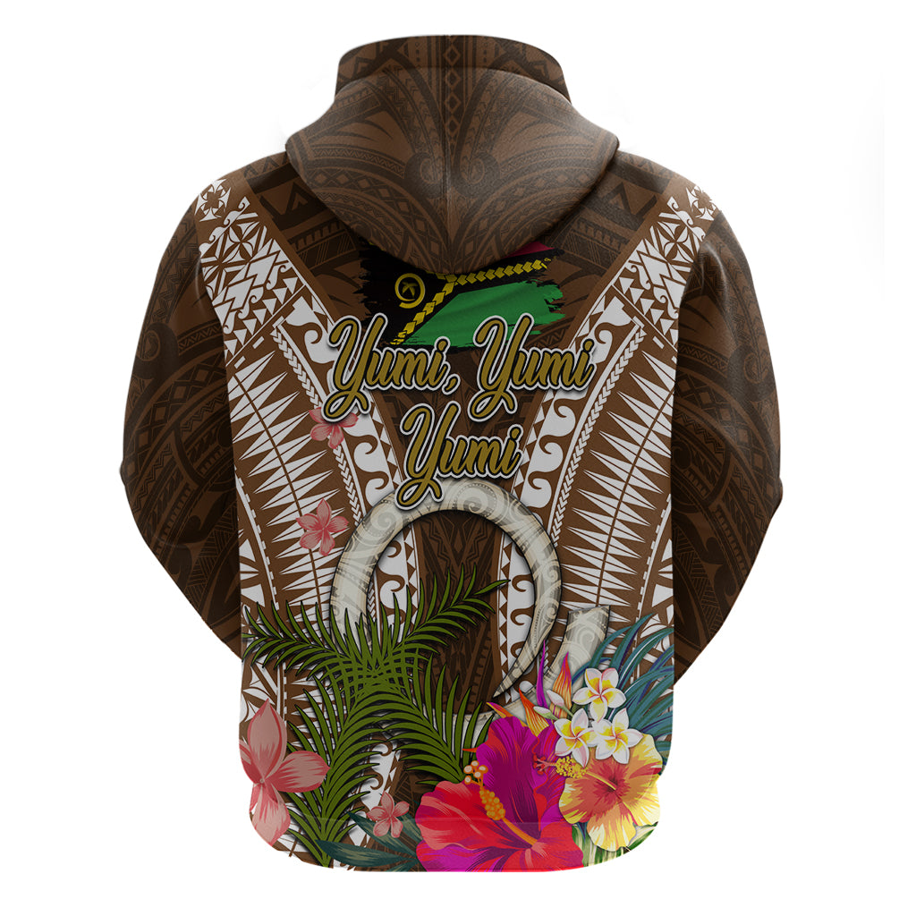Vanuatu Selebretem 44th Indipendens Dei Zip Hoodie Yumi Pig Tusk and Namele Fern