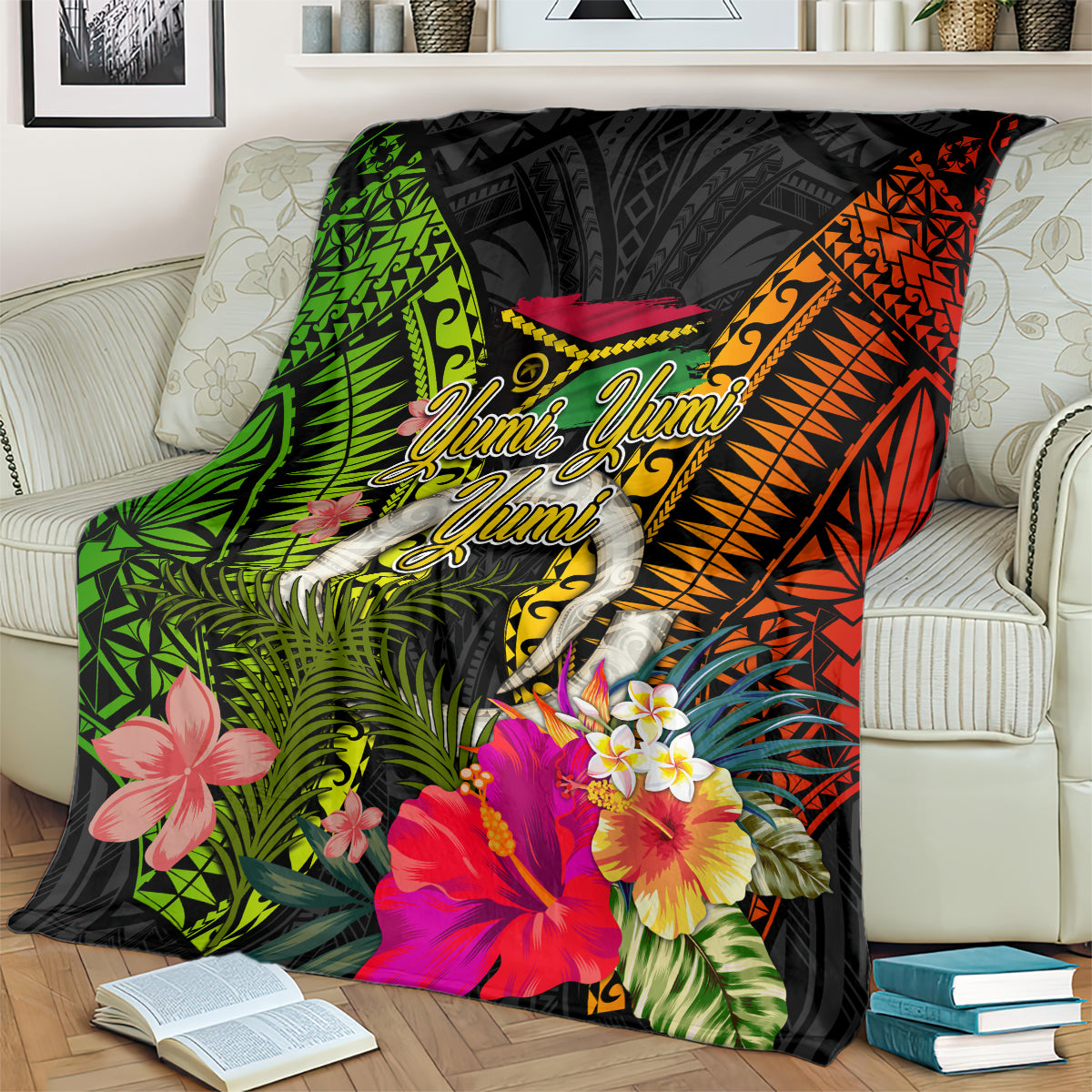 Vanuatu Independence Day Blanket Tugeta Yumi Selebretem Indipendens Dei LT03 - Polynesian Pride