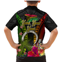 Vanuatu Independence Day Family Matching Mermaid Dress and Hawaiian Shirt Tugeta Yumi Selebretem Indipendens Dei LT03 - Polynesian Pride