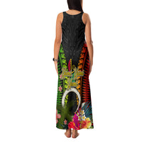 Vanuatu Independence Day Family Matching Tank Maxi Dress and Hawaiian Shirt Tugeta Yumi Selebretem Indipendens Dei LT03 - Polynesian Pride