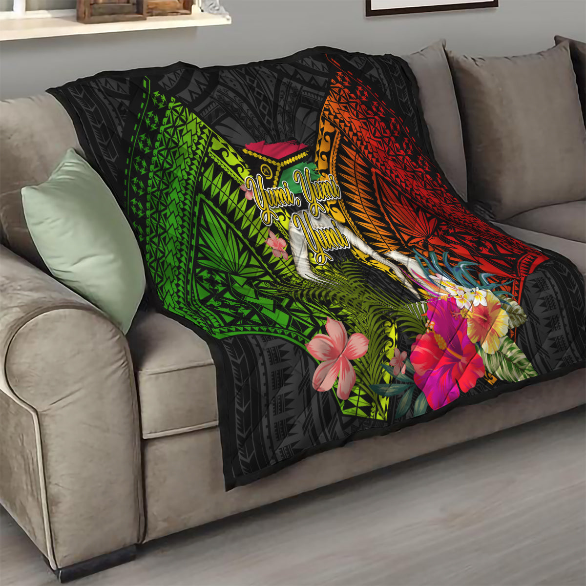 Vanuatu Independence Day Quilt Tugeta Yumi Selebretem Indipendens Dei LT03 - Polynesian Pride