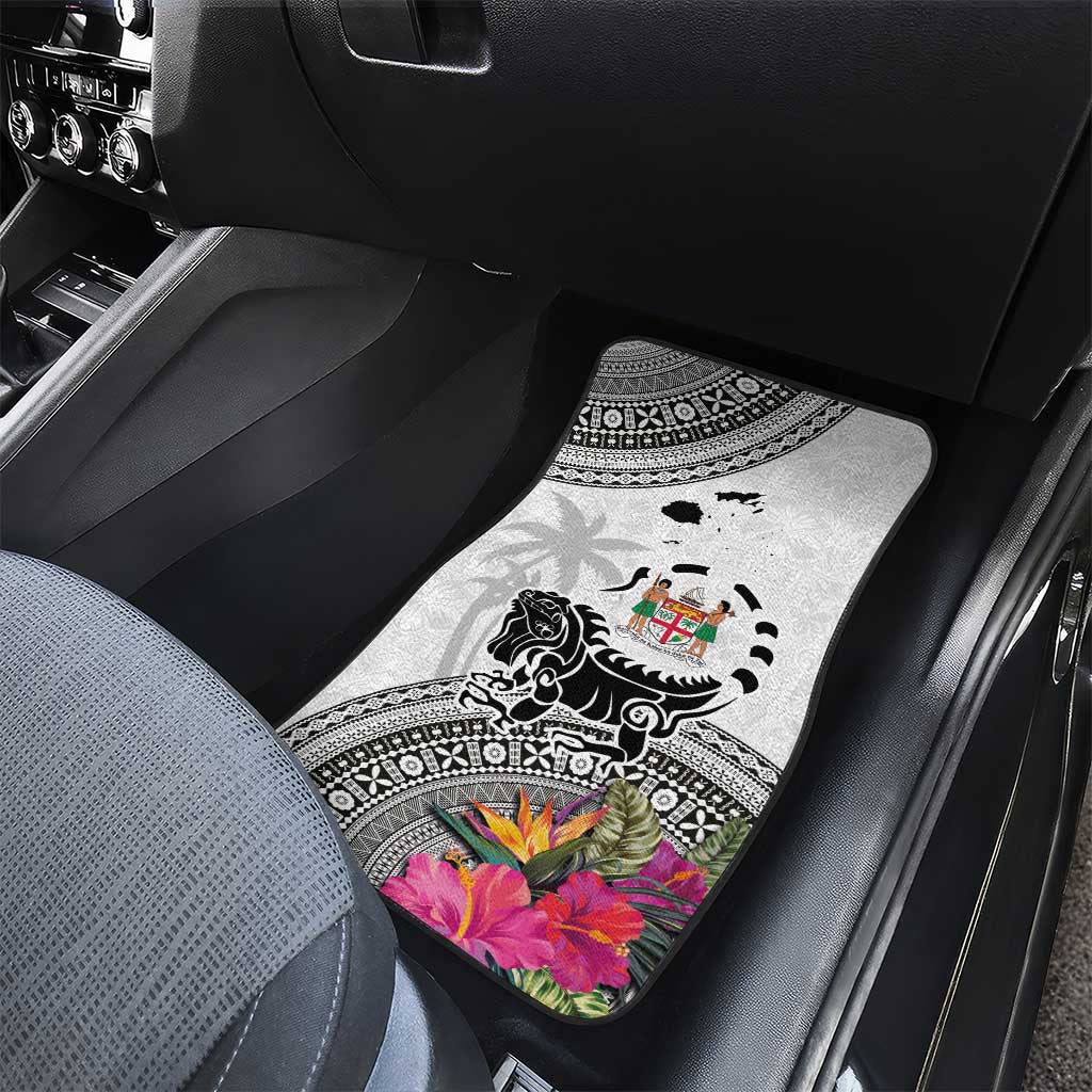Fiji Iguana Car Mats Tapa Tribal Tattoo and Hibiscus