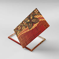 Samoan Pacific Tribal Flower Geometric Art Tattoos Canvas Wall Art Siapo Pattern Flame Sunset - Polynesian Pride