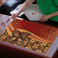 Samoan Pacific Tribal Flower Geometric Art Tattoos Puzzle Siapo Pattern Flame Sunset - Polynesian Pride