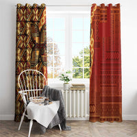 Samoan Pacific Tribal Flower Geometric Art Tattoos Window Curtain Siapo Pattern Flame Sunset LT03 - Polynesian Pride