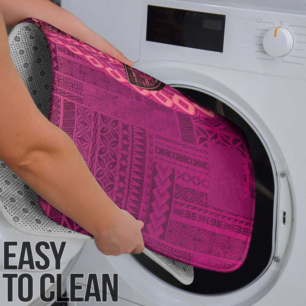 Samoan Pacific Tribal Flower Geometric Art Tattoos Bathroom Set Siapo Pattern Romantic Rose - Polynesian Pride