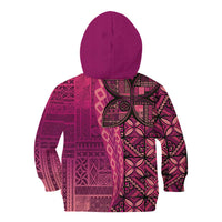 Samoan Pacific Tribal Flower Geometric Art Tattoos Kid Hoodie Siapo Pattern Romantic Rose - Polynesian Pride