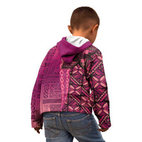 Samoan Pacific Tribal Flower Geometric Art Tattoos Kid Hoodie Siapo Pattern Romantic Rose - Polynesian Pride