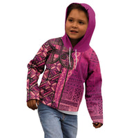 Samoan Pacific Tribal Flower Geometric Art Tattoos Kid Hoodie Siapo Pattern Romantic Rose - Polynesian Pride