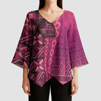 Samoan Pacific Tribal Flower Geometric Art Tattoos Kimono Sleeve Blouse Siapo Pattern Romantic Rose - Polynesian Pride