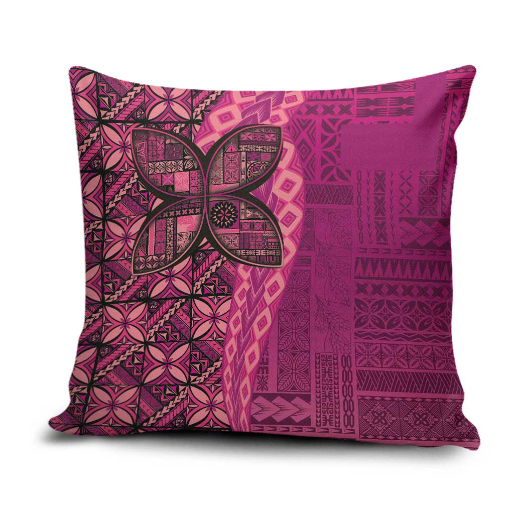 Samoan Pacific Tribal Flower Geometric Art Tattoos Pillow Cover Siapo Pattern Romantic Rose - Polynesian Pride