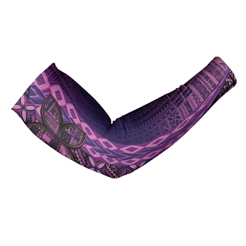 Samoan Pacific Tribal Flower Geometric Art Tattoos Arm Sleeves Siapo Pattern Purple Haze - Polynesian Pride