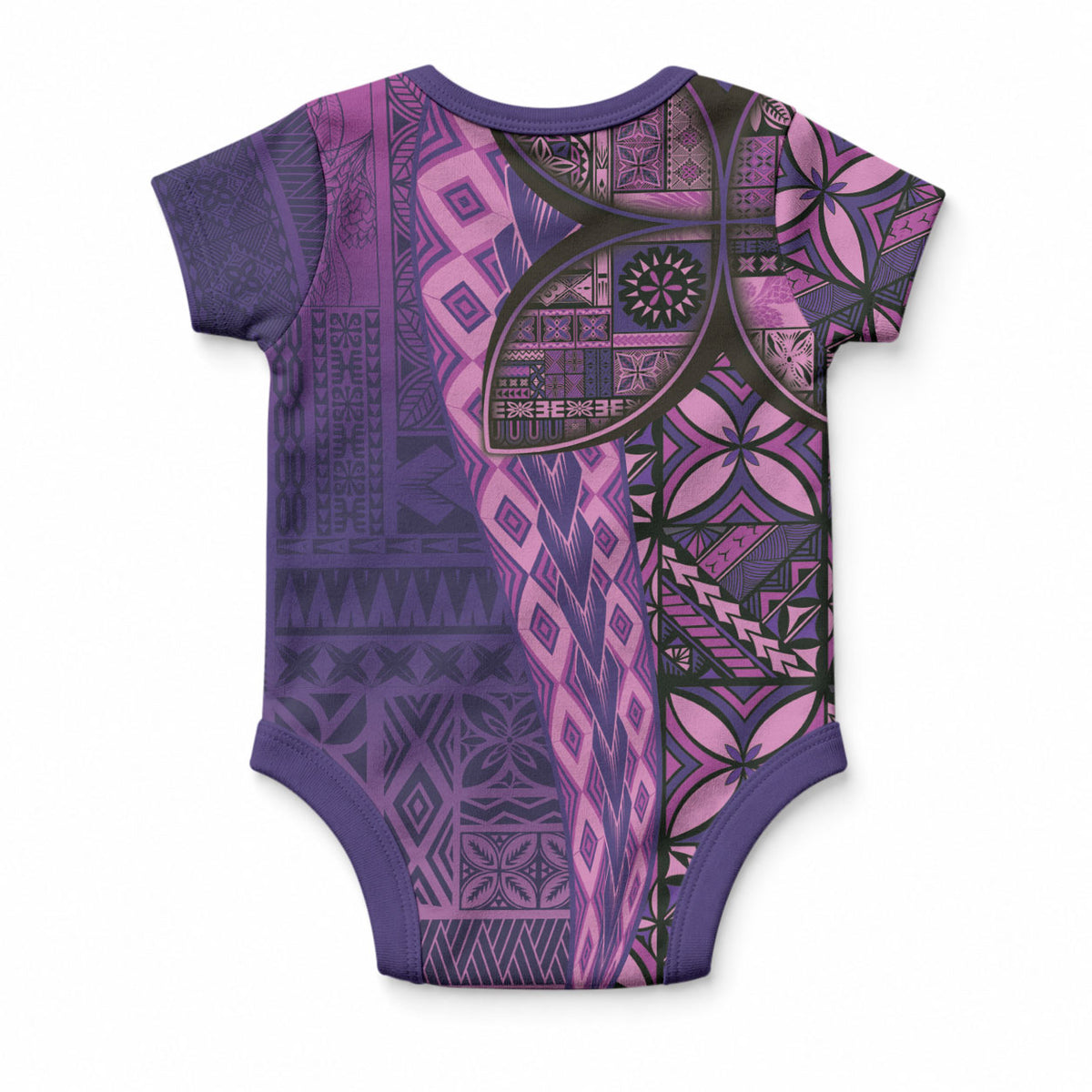 Samoan Pacific Tribal Flower Geometric Art Tattoos Baby Onesie