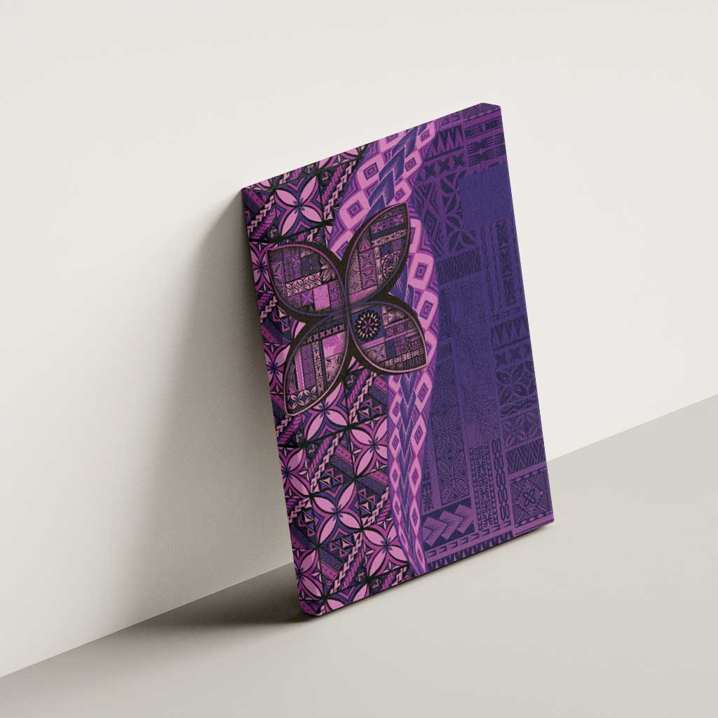Samoan Pacific Tribal Flower Geometric Art Tattoos Canvas Wall Art Siapo Pattern Purple Haze LT03 - Polynesian Pride