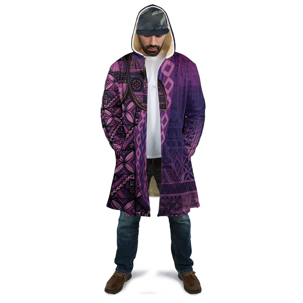 Samoan Pacific Tribal Flower Geometric Art Tattoos Cloak Siapo Pattern Purple Haze - Polynesian Pride