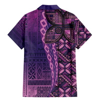 Samoan Pacific Tribal Flower Geometric Art Tattoos Family Matching Mermaid Dress and Hawaiian Shirt Siapo Pattern Purple Haze - Polynesian Pride