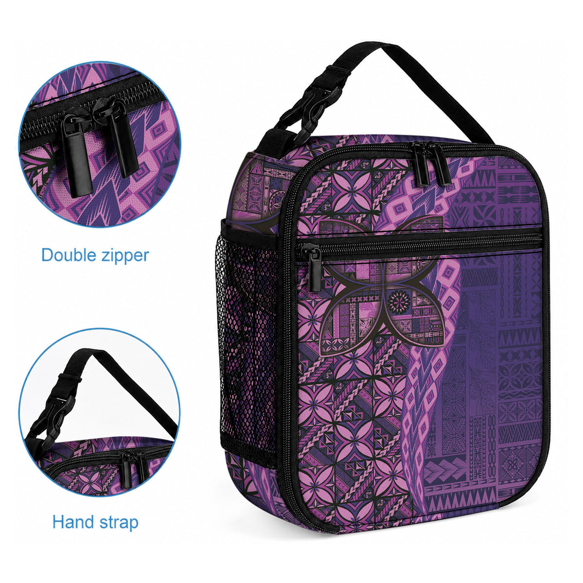Samoan Pacific Tribal Flower Geometric Art Tattoos Lunch Bag