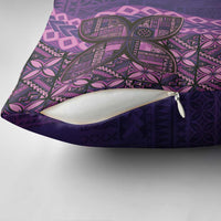 Samoan Pacific Tribal Flower Geometric Art Tattoos Pillow Cover Siapo Pattern Purple Haze - Polynesian Pride