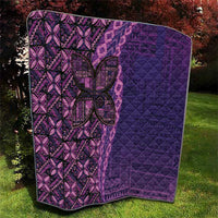 Samoan Pacific Tribal Flower Geometric Art Tattoos Quilt Siapo Pattern Purple Haze - Polynesian Pride