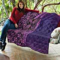 Samoan Pacific Tribal Flower Geometric Art Tattoos Quilt Siapo Pattern Purple Haze - Polynesian Pride