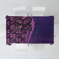 Samoan Pacific Tribal Flower Geometric Art Tattoos Tablecloth Siapo Pattern Purple Haze - Polynesian Pride