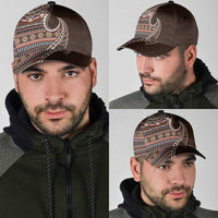 Fijian Masi Tribal Tattoos Art Pattern Classic Cap Brown Color Half Style - Polynesian Pride
