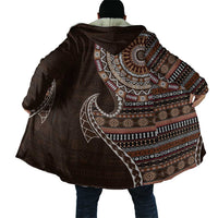 Fijian Masi Tribal Tattoos Art Pattern Cloak Brown Color Half Style - Polynesian Pride
