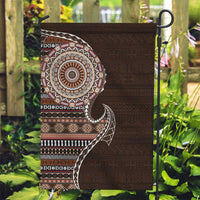 Fijian Masi Tribal Tattoos Art Pattern Garden Flag Brown Color Half Style - Polynesian Pride