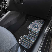 Fijian Masi Tribal Tattoos Art Pattern Car Mats Navy Color Half Style LT03 - Polynesian Pride