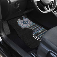 Fijian Masi Tribal Tattoos Art Pattern Car Mats Navy Color Half Style LT03 - Polynesian Pride