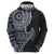 Fijian Masi Tribal Tattoos Art Pattern Hoodie Navy Color Half Style - Polynesian Pride