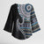 Fijian Masi Tribal Tattoos Art Pattern Kimono Sleeve Blouse Navy Color Half Style - Polynesian Pride