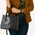 Fijian Masi Tribal Tattoos Art Pattern Leather Bag Navy Color Half Style - Polynesian Pride