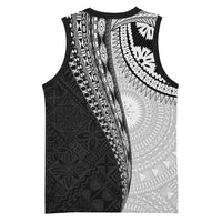 Fijian Masi Tattoos Basketball Jersey with Tapa Tribal Pattern - Polynesian Pride