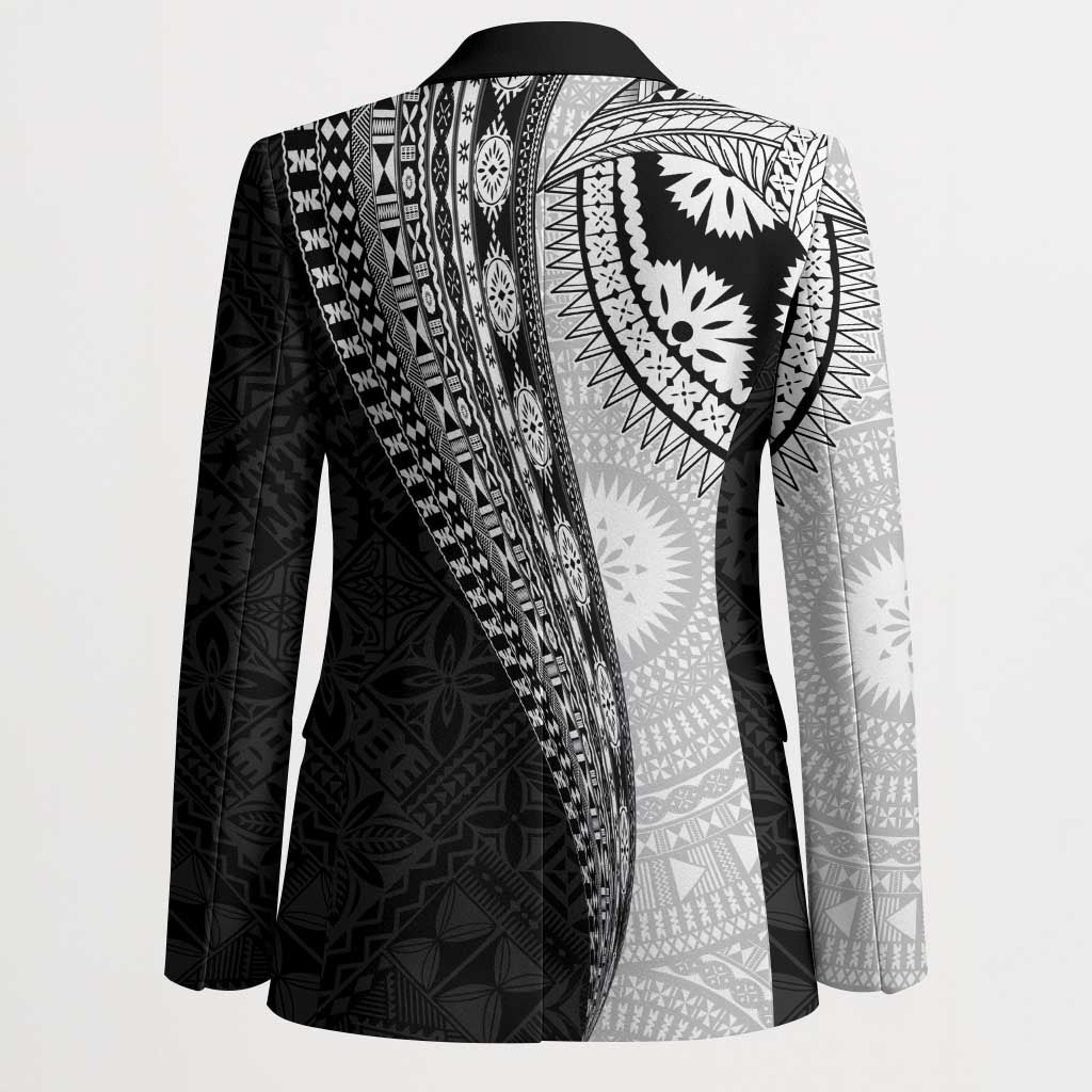 Fijian Masi Tattoos Blazer with Tapa Tribal Pattern LT03 - Polynesian Pride
