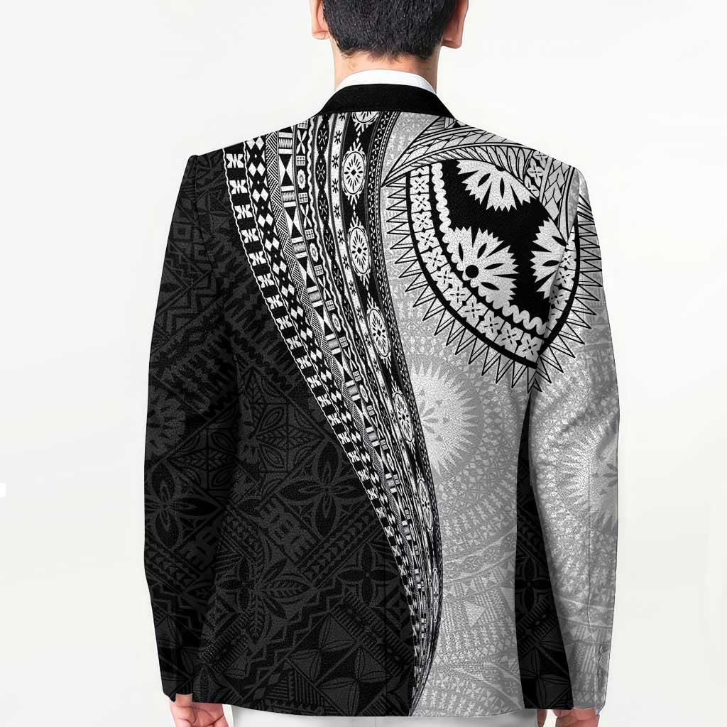 Fijian Masi Tattoos Blazer with Tapa Tribal Pattern LT03 - Polynesian Pride