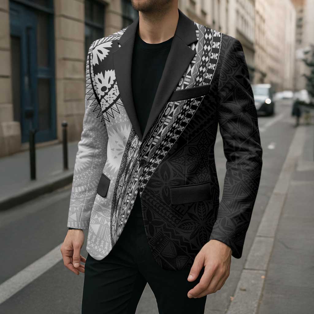 Fijian Masi Tattoos Blazer with Tapa Tribal Pattern LT03 - Polynesian Pride