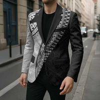Fijian Masi Tattoos Blazer with Tapa Tribal Pattern LT03 - Polynesian Pride