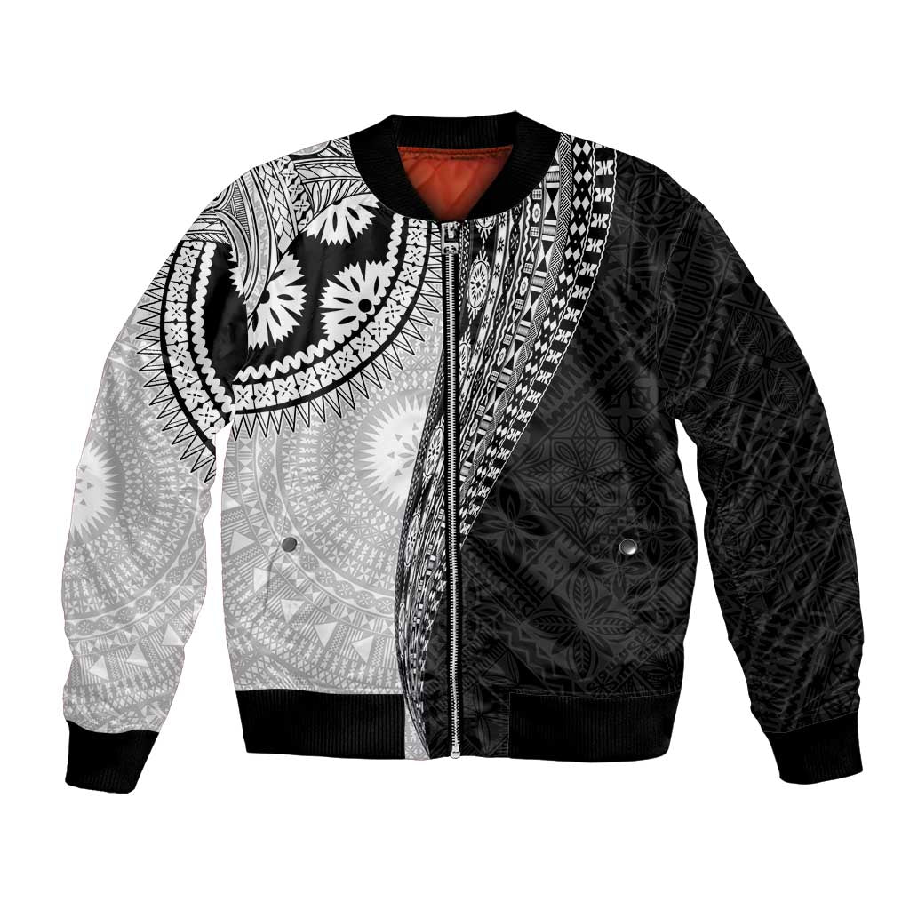 Fijian Masi Tattoos Bomber Jacket with Tapa Tribal Pattern - Polynesian Pride