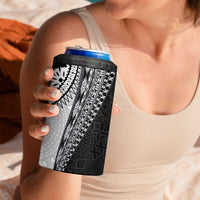 Fijian Masi Tattoos 4 in 1 Can Cooler Tumbler with Tapa Tribal Pattern - Polynesian Pride