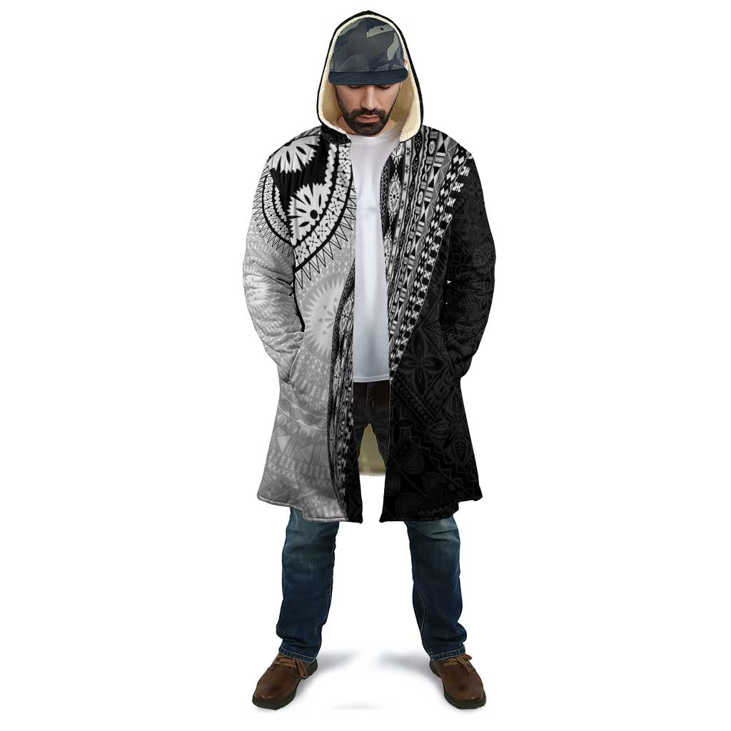 Fijian Masi Tattoos Cloak with Tapa Tribal Pattern - Polynesian Pride