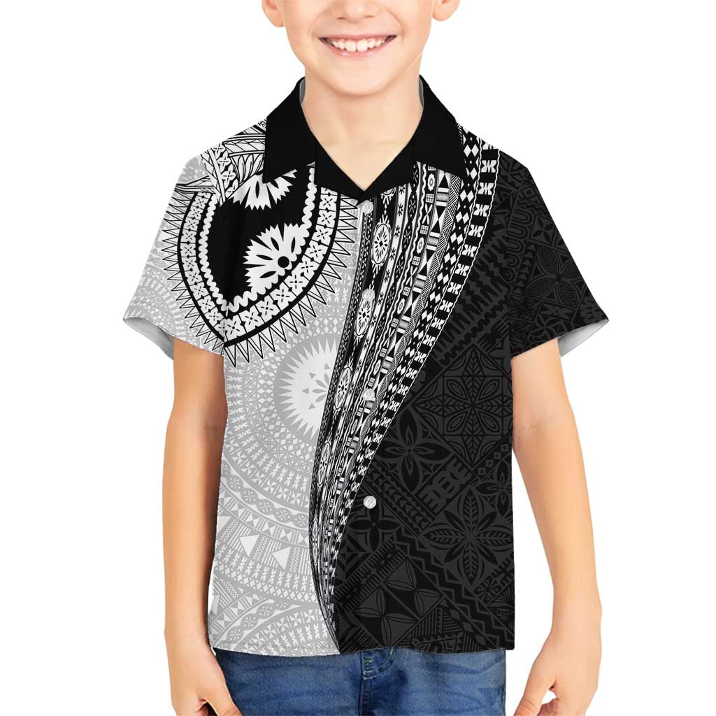 Fijian Masi Tattoos Family Matching Puletasi and Hawaiian Shirt with Tapa Tribal Pattern - Polynesian Pride