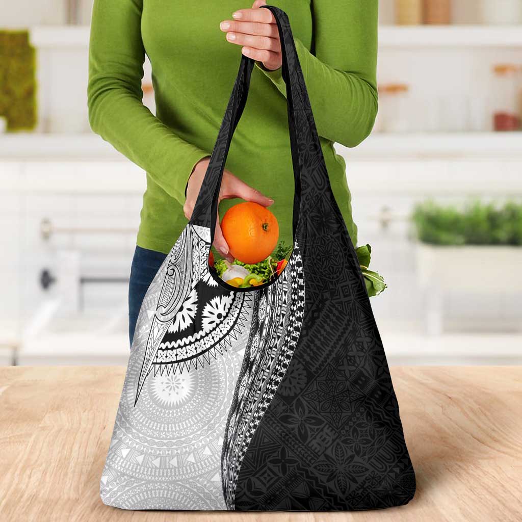 Fijian Masi Tattoos Grocery Bag with Tapa Tribal Pattern LT03 - Polynesian Pride