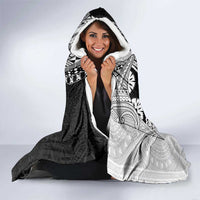 Fijian Masi Tattoos Hooded Blanket with Tapa Tribal Pattern - Polynesian Pride