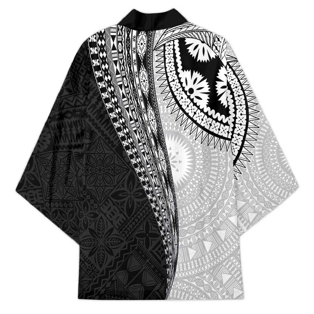 Fijian Masi Tattoos Kimono with Tapa Tribal Pattern - Polynesian Pride