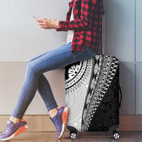 Fijian Masi Tattoos Luggage Cover with Tapa Tribal Pattern - Polynesian Pride